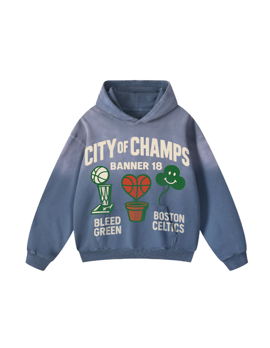 The90sDept. City of Champs Heavyweight Sunfade Oversized Hoodie