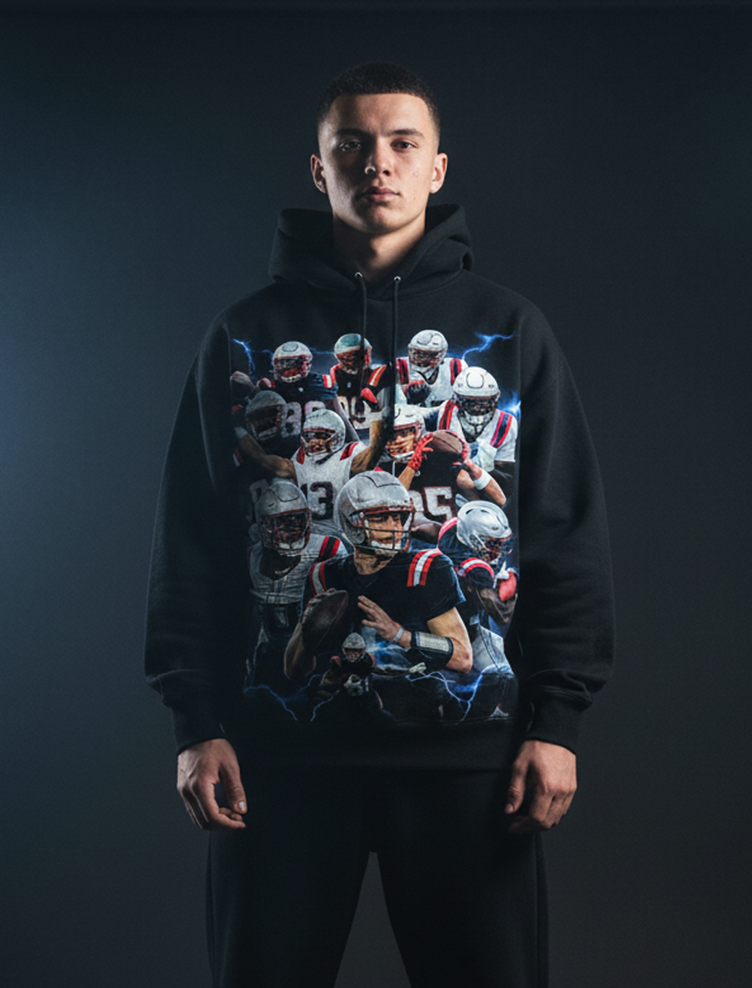 The90sDept. Pats lineup hoodie.