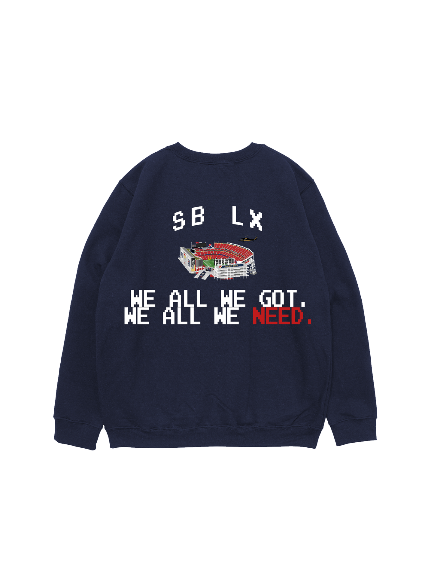 The90sDept. Super Bowl Bound Pats Crewneck