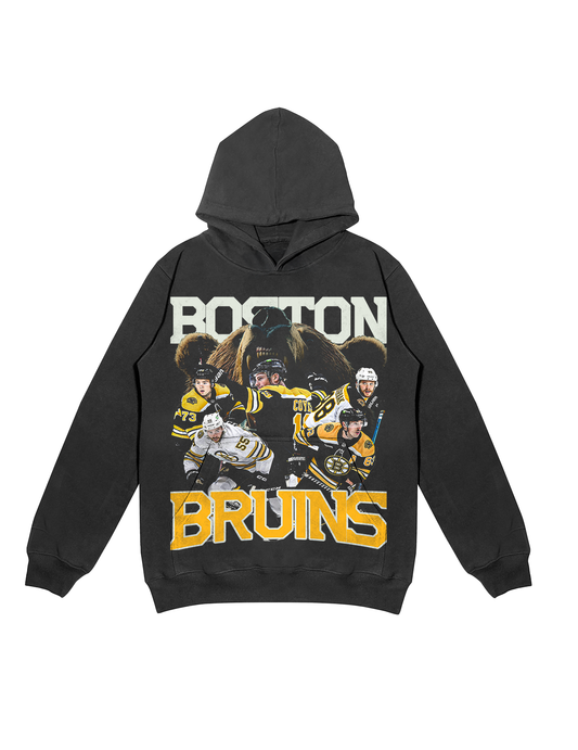 The90sDept. 24-25 Boston Bruins Team garment dye Heavyweight hoodie