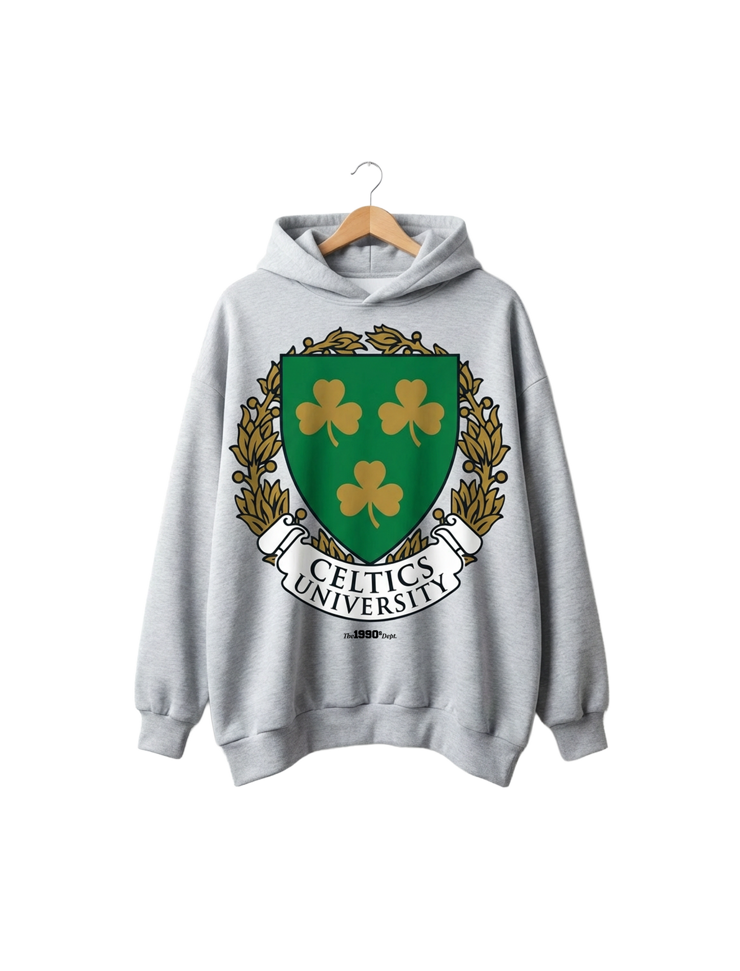 The90sDept. Celtic University Hoodie (ash Grey)